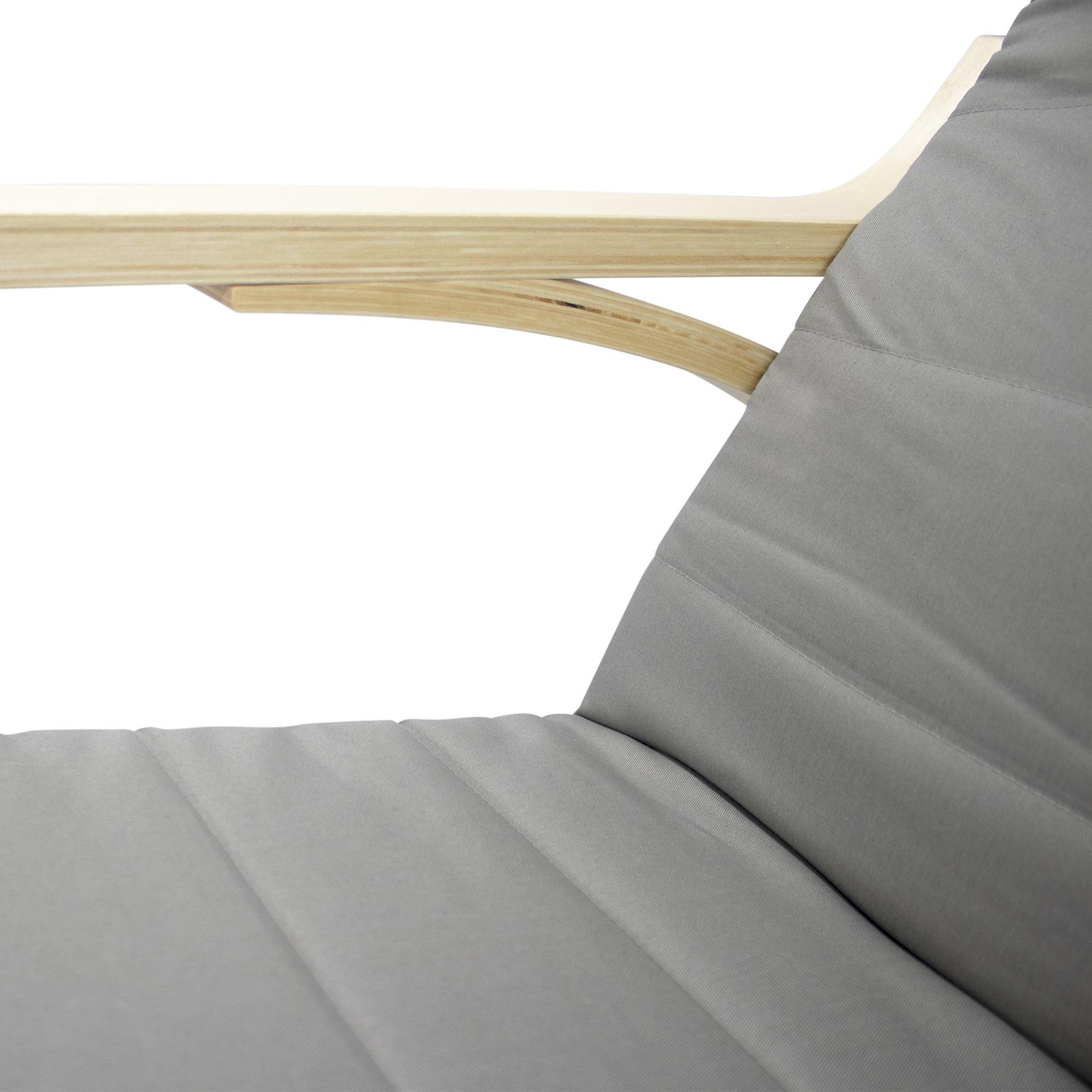 Schaukelstuhl Relaxstuhl mit Armlehnen und Seitentasche aus Holz in